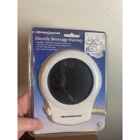 NEW Kitchen Gormet Electric Beverage Drink Warmer White Plug in Desktop Office - Picture 1 of 3